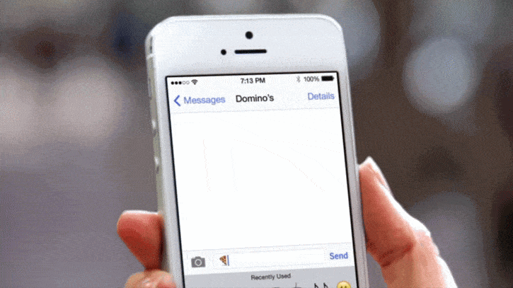 Campaña para pedir pizza por SMS con Dominos