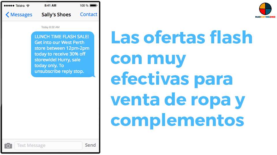 Las ofertas flash con muy efectivas para venta de ropa y complementos